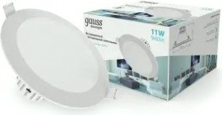Светильник встраиваемый GAUSS 946 411 211 кругл. белый, 11w,120х120х63, ø100мм, 940 lm led 4 [946411211]