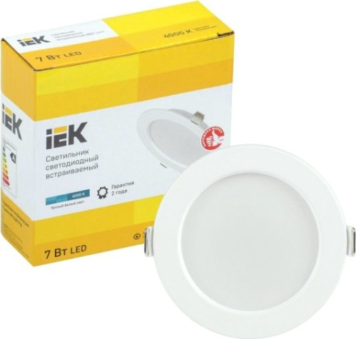 Светильник встраиваемый IEK ДВО 1611 7вт 4000к ip20 [LDVO0-1611-07-4000-K01]