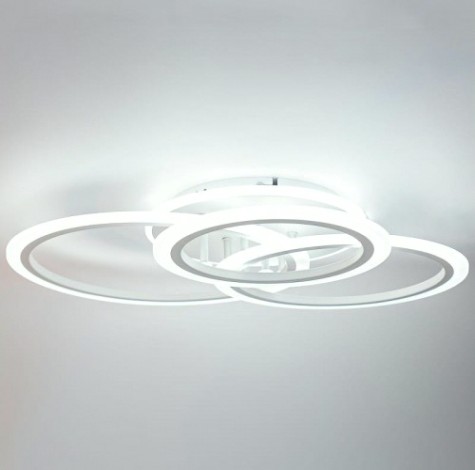 Светодиодная диммируемая люстра GLANZEN LED-0090-ROUND-white с пультом управления