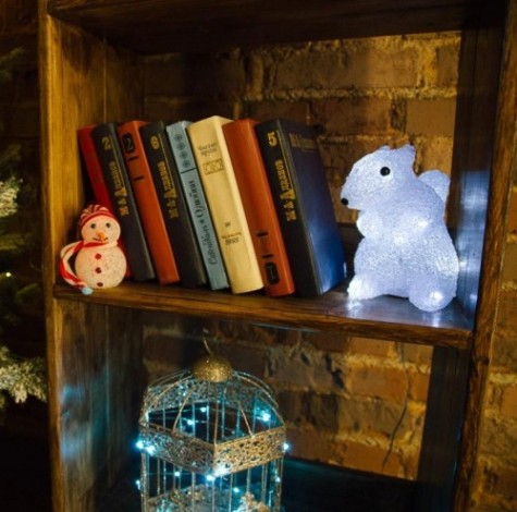 Светодиодная фигура Neon-Night "Белка" акриловая 18 см [513-341]