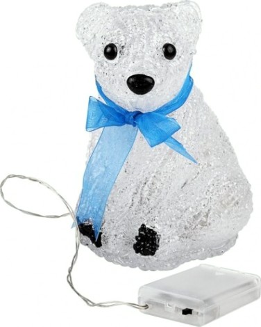 Светодиодная фигура Neon-Night "Белый мишка" акриловая 20 см [513-247]
