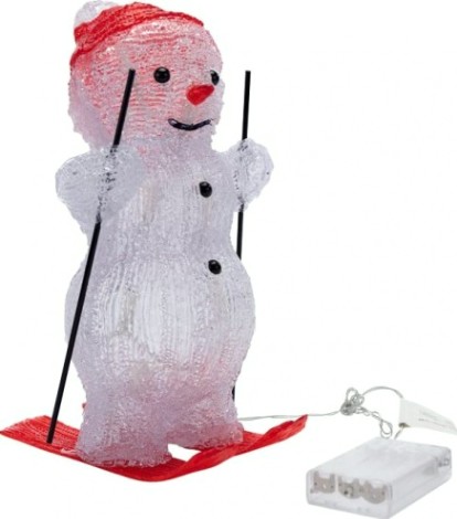 Светодиодная фигура Neon-Night "Снеговик на лыжах" акриловая 29 см [513-325]
