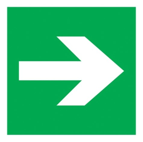 Табличка ПВХ REXANT 56-0030-2 "Направляющая стрелка" 200х200 мм