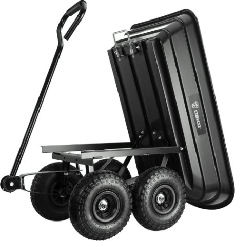 Тачка садовая DEKO DKGT75 четырехколесная, с механизмом опрокидывания [063-4250]