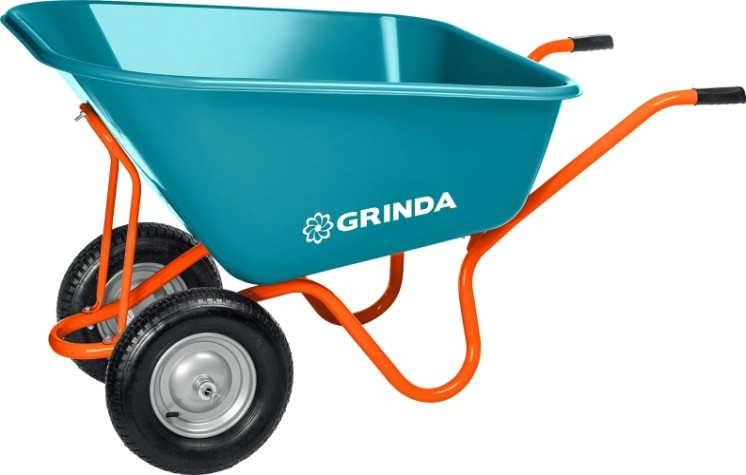 Тачка садовая GRINDA GP-1 ударопрочный пластиковый кузов 260л г/п 120кг [422401]