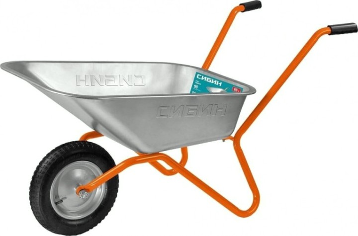 Тачка садовая Сибин СТ-11 одноколесная, 90 кг [39908_z01]
