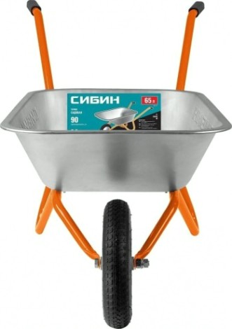 Тачка садовая Сибин СТ-11 одноколесная, 90 кг [39908_z01]