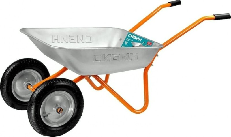 Тачка садовая Сибин СТ-21 двухколесная, 100 кг [39909_z01]