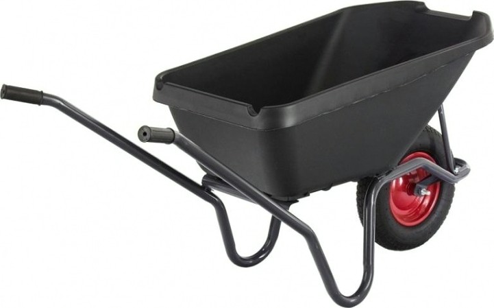 Тачка садово-строительная СИБРТЕХ 68919 с пластиковым корытом, 175 кг, 90 л.