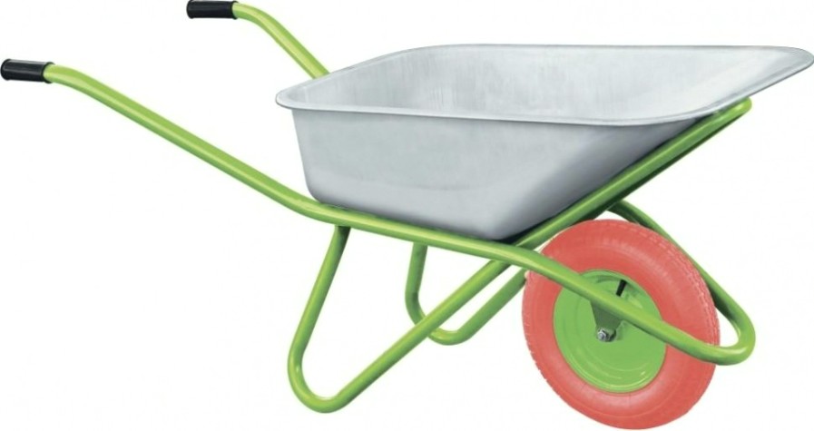 Тачка садово-строительная СИБРТЕХ 68968 с PU колесом, 180 кг, 90 л.