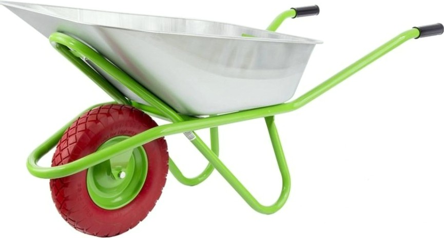 Тачка садово-строительная СИБРТЕХ 68968 с PU колесом, 180 кг, 90 л.