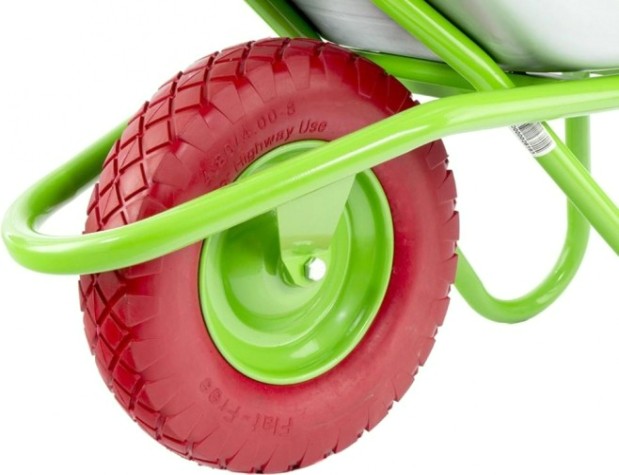 Тачка садово-строительная СИБРТЕХ 68968 с PU колесом, 180 кг, 90 л.