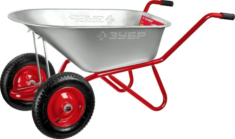 Тачка садово-строительная ЗУБР Т-21 двухколесная, 180 кг [39952]
