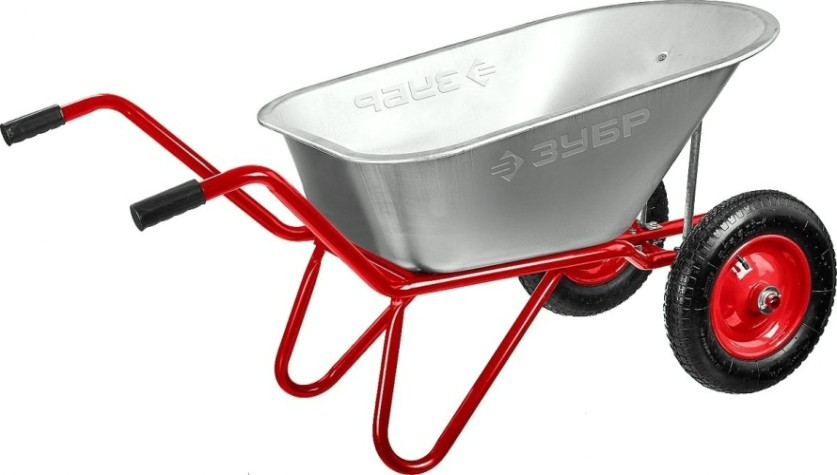 Тачка садово-строительная ЗУБР Т-21 двухколесная, 180 кг [39952]