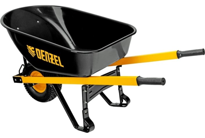 Тачка строительная Denzel 68999 усиленная, 140 л., 230 кг