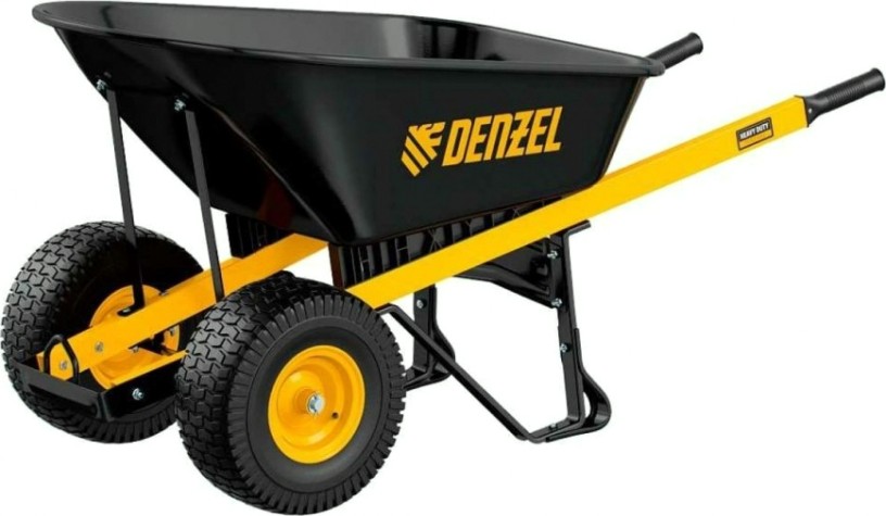 Тачка строительная Denzel 69000 усиленная, 140 л., 250 кг, двухколесная