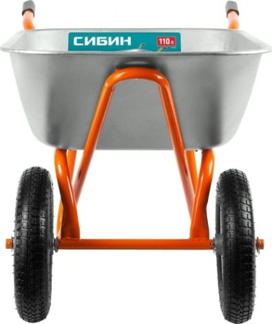 Тачка строительная Сибин СТ-22 двухколесная, 200 кг [39905_z01]