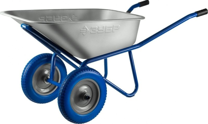 Тачка строительная ЗУБР ПТ-300 ПРОФЕССИОНАЛ двухколесная, 240 кг [39911_z01]