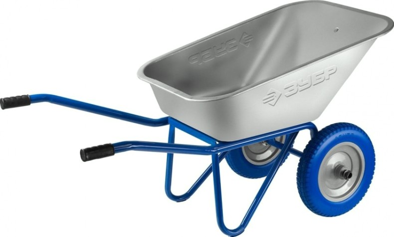 Тачка строительная ЗУБР ПТ-300 ПРОФЕССИОНАЛ двухколесная, 240 кг [39911_z01]