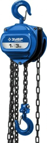 Таль цепная ЗУБР Профессионал "ТШ-1-3" шестеренная, 1т / 3м [43081-1_z01]