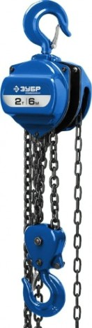 Таль цепная ЗУБР Профессионал "ТШ-2-6" шестеренная, 2т / 6м [43082-2_z01]