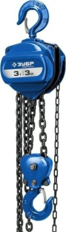 Таль цепная ЗУБР Профессионал "ТШ-3-3" шестеренная, 3т / 3м [43081-3_z01]