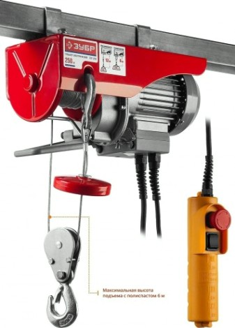 Таль электрическая ЗУБР МАСТЕР 250/125 кг [ЗЭТ-250]