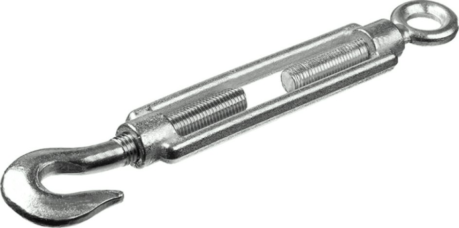 Талреп усиленный М12 крюк-кольцо (А) DIN 1480 оцинкованный [00000365]