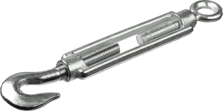 Талреп усиленный М27 крюк-кольцо (А) DIN 1480 оцинкованный