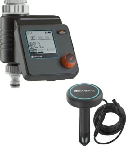 Таймер GARDENA комплект: подачи воды select + датчик влажности [01869-34.000.00]