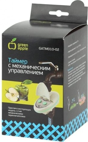 Таймер GREEN APPLE GATM010-02 с механическим дисплеем Таймер GREEN APPLE GATM010-02 с механическим дисплеем