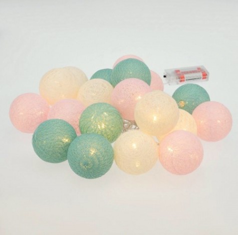 Тайские фонарики Neon-Night Перламутр 3,5 м прозрачный ПВХ, 20LED теплый белый [303-078]