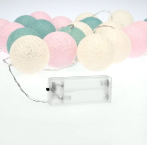 Тайские фонарики Neon-Night Перламутр 3,5 м прозрачный ПВХ, 20LED теплый белый [303-078]