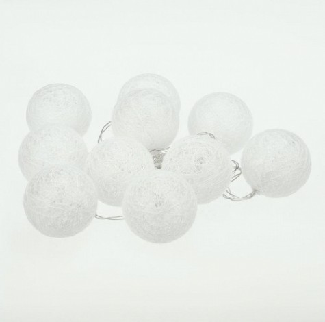 Тайские фонарики Neon-Night Пломбир 1,5 м прозрачный ПВХ, 10 LED теплый белый [303-077]