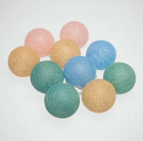 Тайские фонарики Neon-Night Пудра 1,5 м прозрачный ПВХ, 10 LED теплый белый [303-089]