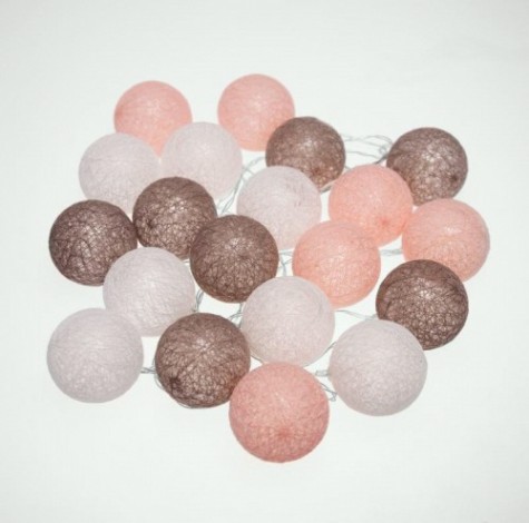 Тайские фонарики Neon-Night Вельвет 3,5 м прозрачный ПВХ, 20 LED, теплый белый [303-087]