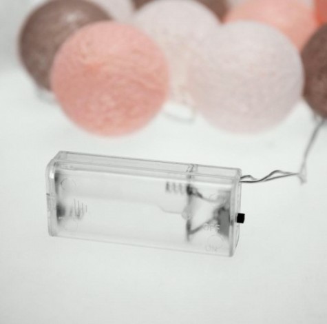 Тайские фонарики Neon-Night Вельвет 3,5 м прозрачный ПВХ, 20 LED, теплый белый [303-087]