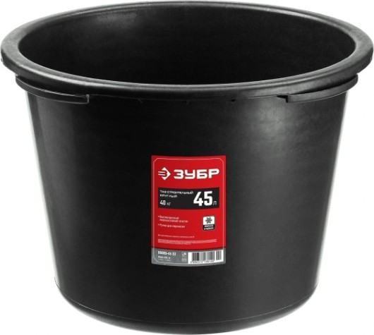 Таз строительный ЗУБР МАСТЕР 45 л круглый [06095-45_z02]