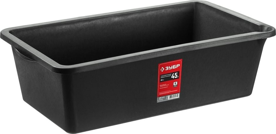 Таз строительный ЗУБР МАСТЕР 45 л прямоугольный [06097-45_z02]