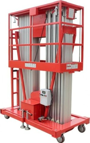 Телескопический подъемник GROST 0.2-12 двухмачтовый (12 м/200 кг, АС/DC) 200039 [200039]