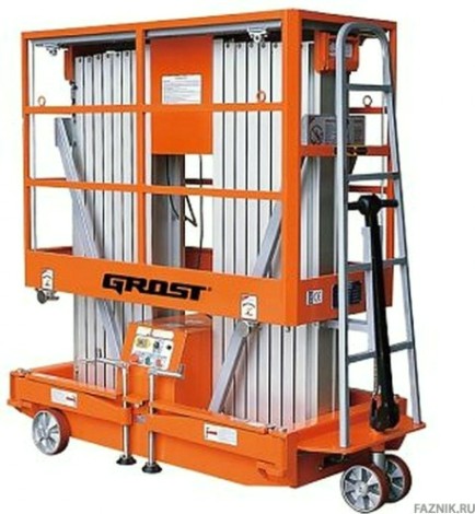 Телескопический подъемник GROST FSD 10.2000 (10 м/250 кг, АС 220В) 110005 [110005]