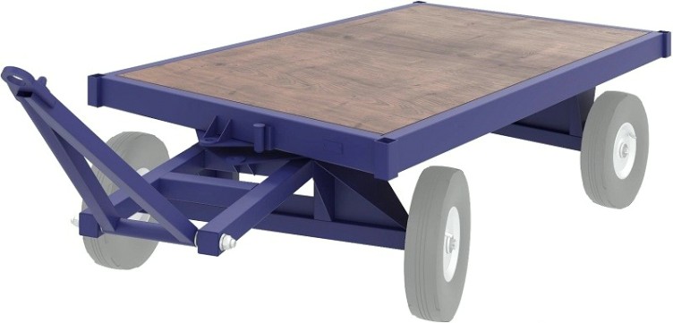Тележка большегрузная Rusklad БТ 2 Н 1250 х 2500 мм, настил фанера, без колес [БТ 2 Н б/к]