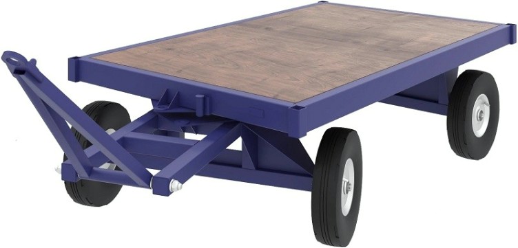 Тележка большегрузная Rusklad БТ 2 Н 1250 х 2500 мм, настил фанера, без колес [БТ 2 Н б/к]