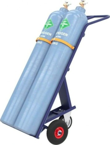 Тележка для баллона Rusklad ГБ 2 ремень, г/п 220 кг, пневмо колеса [ГБ 2 пневмо РЕМЕНЬ]