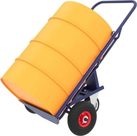 Тележка для бочек Rusklad КБ 2 литые колеса и система фиксации бочки - ремень [КБ 2 литые РЕМЕНЬ]