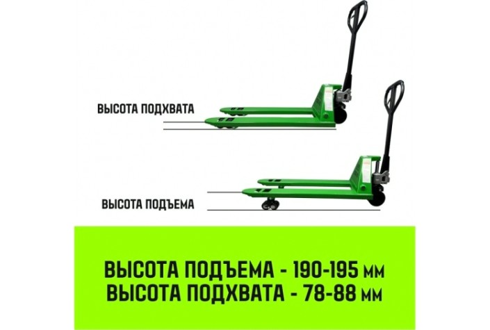 Тележка гидравлическая HITCH REGULAR 2500KG ручная 1150*550мм (полиуретановые ролики) [SZ084241]