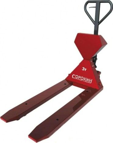 Тележка гидравлическая СОРОКИН 9.31 для поддонов с весами 2,5 т