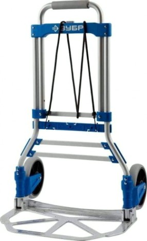 Тележка хозяйственная ЗУБР EXPERT 2х колесная, раскладная, алюминий/пластик (90 кг) [38750-90]