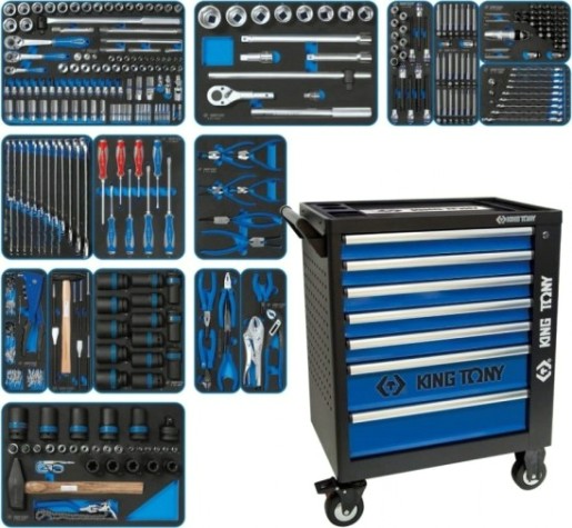 Тележка инструментальна KING TONY ACTION 327 пр., черная [9G35-327MRV]