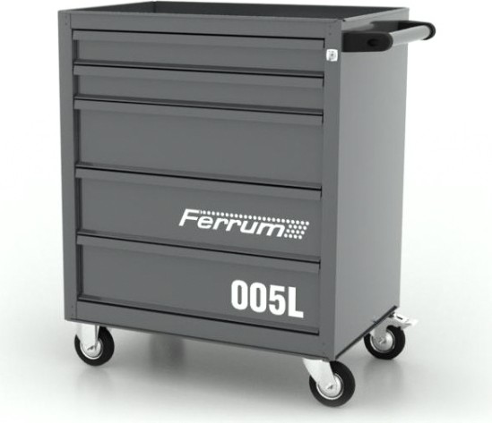 Тележка инструментальная FERRUM "CLASSIC" 02.005L-9007 5 ящиков (серая) [02.005L-]